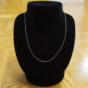 画像2: ツイストチェーンネックレス　0.7mm×40cm　金メッキ 【1本入】 (2)