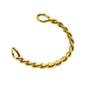 画像2: Uタイプ指輪 ネジレ FGR25 金メッキ 【1ヶ入】 (2)