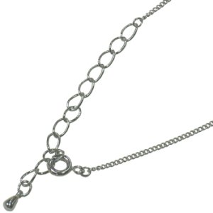 画像2: 喜平チェーンネックレス(テール付) 1.2mm×40cm　代用ロジウム 【1本入】 (2)