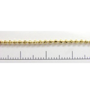 画像2: カットボールチェーン　1.5mm　1m　金メッキ 【1袋 1m入】 (2)