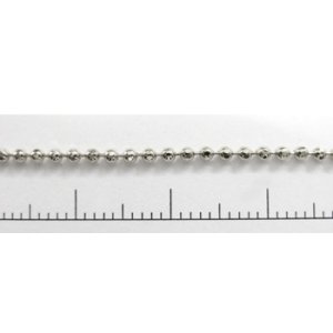 画像2: カットボールチェーン　1.5mm　1m　代用ロジウム 【1袋 1m入】 (2)