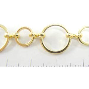 画像3: チェーン　PO-8＋12　50cm　金メッキ 【1袋 50cm入】 (3)