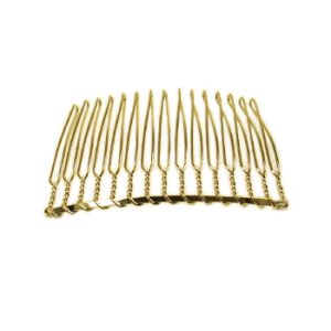 画像2: ワイヤーコーム　15本足　約58mm　金メッキ 【1ヶ入】 (2)