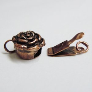 画像2: 薔薇クラスプ　CK985　9mm　銅古美 【1ヶ入】 (2)
