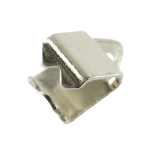 画像1: リボン留め金具　CL4　4mm　代用ロジウム 【5ヶ入】 (1)