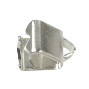 画像2: リボン留め金具 CL4 4mm 代用ロジウム 【5ヶ入】 (2)