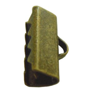 画像2: リボン留め金具 CL12 12mm 真鍮古美 【5ヶ入】 (2)