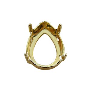 画像2: ＃4320用石座　8×6mm　金メッキ 【2ヶ入】 (2)