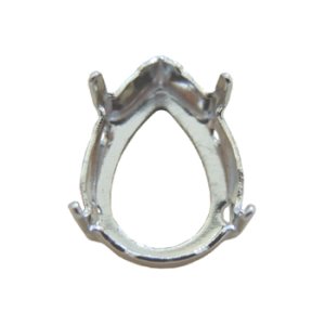 画像2: ＃4320用石座　14×10mm　代用ロジウム 【2ヶ入】 (2)