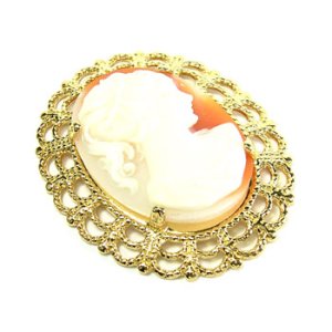 画像2: 爪付デザインフレーム　3128　25×18mm　金メッキ 【1ヶ入】 (2)