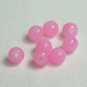 画像2: ガラスビーズ　丸　6mm　ライトパープル 【1本入】 (2)