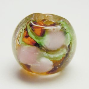 画像2: とんぼ玉 LL3 約10mm 黄色 【5ヶ入】 (2)