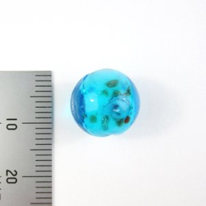画像1: とんぼ玉　丸　NKT01　約12mm　水色 【2ヶ入】 (1)