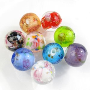 画像3: とんぼ玉 丸 NKT01 約12mm 水色 【2ヶ入】 (3)