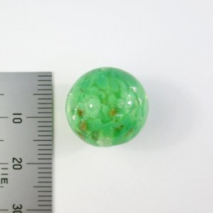 画像1: とんぼ玉　丸　NKT03　約15mm　緑 【2ヶ入】 (1)