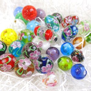 画像3: とんぼ玉 楕円 NKT07 約18×14mm 緑 【2ヶ入】 (3)