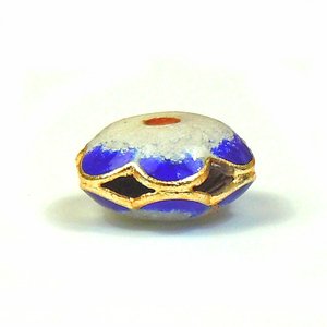 画像2: 七宝焼 花 13mm 青 【2ヶ入】 (2)