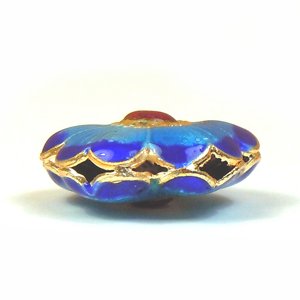 染付つる七宝花型皿 しん窯青花匠