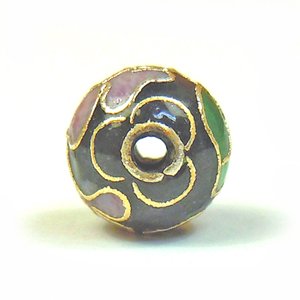 画像2: 七宝焼　丸　8mm　黒 【5ヶ入】 (2)