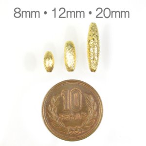 画像3: スターダストビーズ　楕円　19×5mm　シルバー 【5ヶ入】 (3)