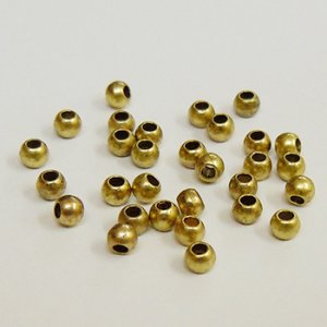 画像1: 真鍮ビーズ　丸玉　約2.5mm　真鍮古美 【30ヶ入】 (1)