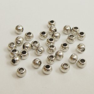 画像1: 真鍮ビーズ　丸玉　約2.5mm　銀古美 【30ヶ入】 (1)