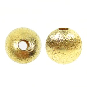 画像2: チヂミビーズ　丸　8mm　ゴールド 【10ヶ入】 (2)