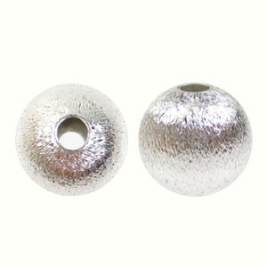 画像2: チヂミビーズ 丸 8mm シルバー 【10ヶ入】 (2)