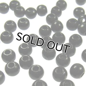 画像1: ウッドビーズ　丸型　3mm　ブラック 【30ヶ入】 (1)