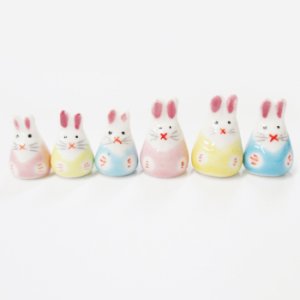 画像3: 陶器ビーズ うさぎ大 約22mm 黄色 【1ヶ入】 (3)