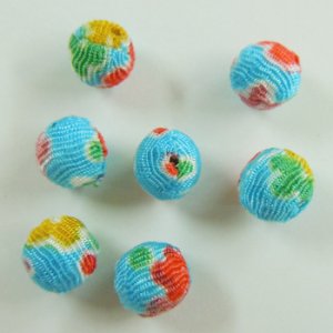画像2: ちりめん玉 6mm ブルー 【3ヶ入】 (2)