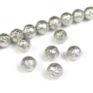 画像2: クランプルパール 4mm グレー 【30ヶ入】 (2)