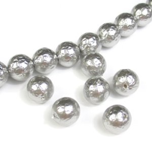 画像2: クランプルパール 8mm グレー 【10ヶ入】 (2)