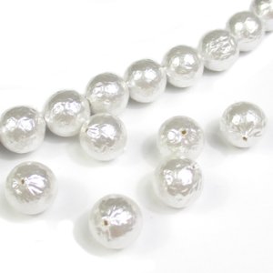 画像2: クランプルパール 10mm ホワイト 【5ヶ入】 (2)