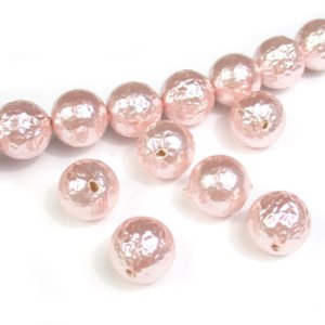 画像2: クランプルパール 10mm ピンク 【5ヶ入】 (2)