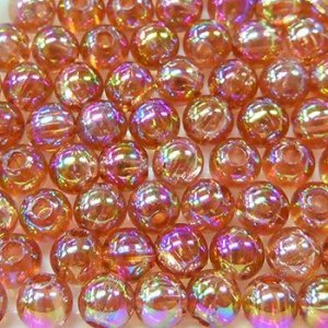 画像1: アクリルビーズ　丸　4mm　ブラウンAB 【約5g入】 (1)