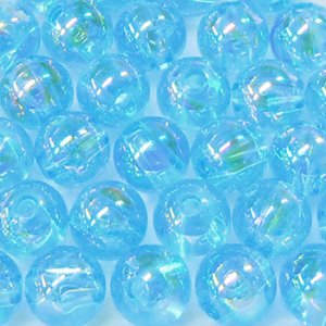 画像1: アクリルビーズ　丸　6mm　ブルーAB 【約5g入】 (1)