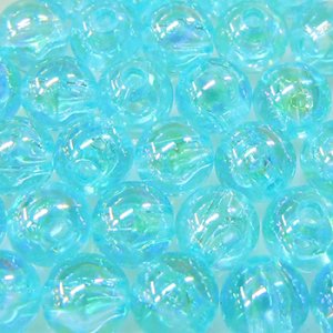 画像1: アクリルビーズ　丸　6mm　ライトブルーAB 【約5g入】 (1)