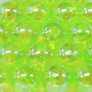 画像1: アクリルビーズ　丸　8mm　ライトグリーンAB 【約5g入】 (1)