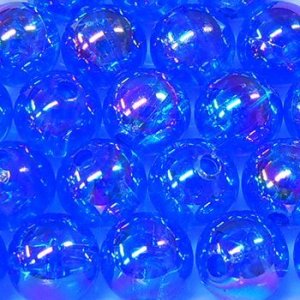 画像1: アクリルビーズ　丸　8mm　ダークブルーAB 【約5g入】 (1)