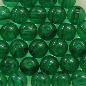 画像1: アクリルビーズ　丸　6mm　エメラルド 【30ヶ入】 (1)