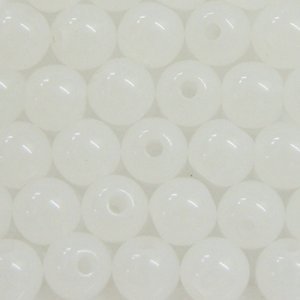 画像1: アクリルビーズ　丸　6mm　ホワイトオパール 【30ヶ入】 (1)