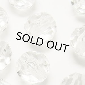 画像1: プラスチックビーズ　ダイヤカット 16mm　クリスタル 【2ヶ入】 (1)