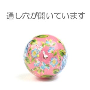 画像2: 転写玉 薔薇 14mm 赤 【1ヶ入】 (2)
