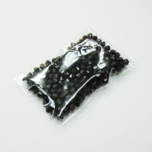 画像2: 中国アクリルビーズ ソロバン 4mm ジェット 【5g入(約160粒)】 (2)