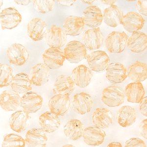 画像1: アクリルビーズ　ダイヤカット　3mm　ライトピーチ (1)