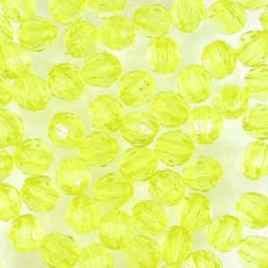 画像1: アクリルビーズ　ダイヤカット　4mm　シトリン (1)