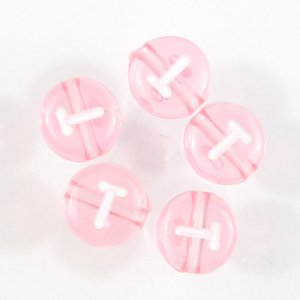 画像1: アルファベットビーズ　7mm　 T　クリアピンク 【5ヶ入】 (1)