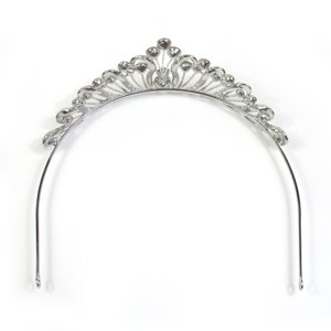 画像3: 【ブライダル】ラインストーンティアラ　T-003　クリスタル/シルバー (3)