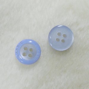 画像1: アクリルボタン　CLASSIC(4穴)　11mm　ブルー 【10ヶ入】 (1)